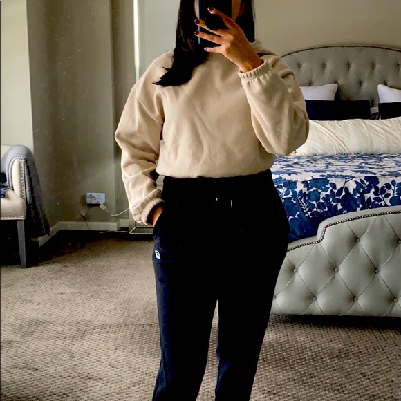 Zara Fleece Cropped hoodie Sweatshirt - Stone - Small - Picture 3 of 6